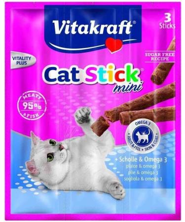 Vitakraft Cat Stick Mini - Plaice & Omega 3 | Healthy Cat Treats for International Shipping - Buy Online on GoSupps.com