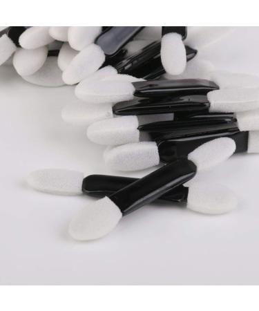 Eye shadow stick 50pcs Disposable Double Ended Sponge Eye Shadow Applicators Dual Sided Eyeshadow Brush Sponge Tipped Oval Makeup Applicator Black Handle - Buy Online on GoSupps.com