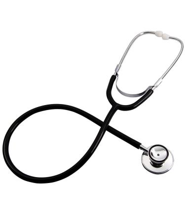 Pro Double Dual Head Stethoscope Doctor Nurse EMT Vet Medical Health Care (Black)