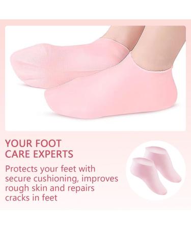 LNQ LUNIQI 1 Pair Silicone Socks Feet Moisturising Socks Callus Socks Anti Cracked Feet Gel Socks Moisturising for Callus Removal Spa Foot Care Foot Mask Pink - Buy Online on GoSupps.com