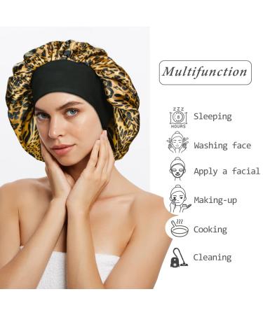 4 Pack Silky Sleep Bonnet for Curly Hair - Large Satin Night Cap for Women - Hair Care Bonnets - Buy Online on GoSupps.com