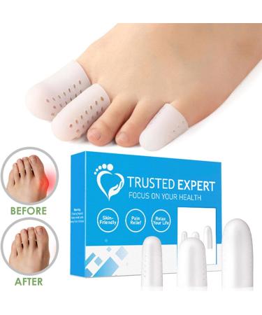 Premium Toe Caps - 8 Pairs | Gel Big Toe Protection Against Blisters & Corns | Breathable Silicone Big Toe Shells for Comfort - Buy Online on GoSupps.com