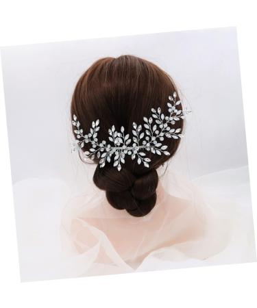 FRCOLOR Bridal Hair Comb Bridal Hair Clip Leaf Hair Comb Crystal Hair Comb Wedding Side Headpiece Leaf Crystal Comb Bridal Hair Accessory Tiara Wedding Dress Bride Hair Accessories - Buy Online on GoSupps.com