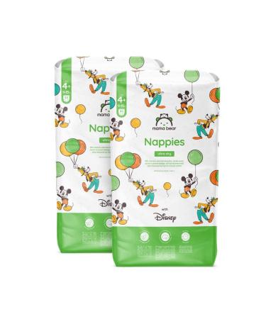 Amazon brand: Mama Bear Disney Ultra Dry diapers size 4+ (9-15 kg)-monthly box white 160 pieces (2 packs with 80) size 4+ (9-15 kg) monthly box