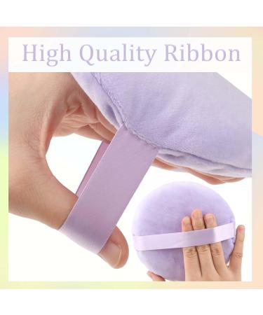 Ultra Soft 5 Inch Powder Puff - Washable Velour for Body & Face Powder - Large Loose Powder Puff in Purple - Buy Online on GoSupps.com