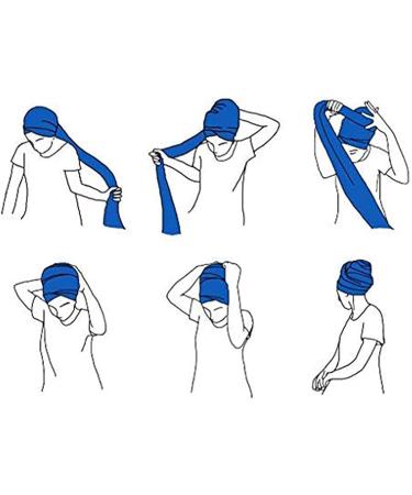 Turban Head Wrap Scarf - Soft African Shawl for Women in Gray & Khaki - Buy Online on GoSupps.com