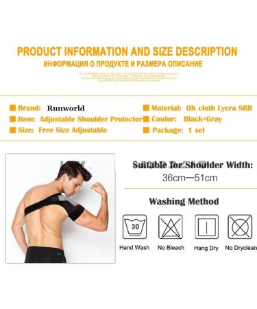 Adjustable Shoulder Stability Brace | Neoprene Support for Rotator Cuff AC Joint & Labrum Tears - Ideal for Sports & Pain Relief (Left Shoulder - Buy Online on GoSupps.com