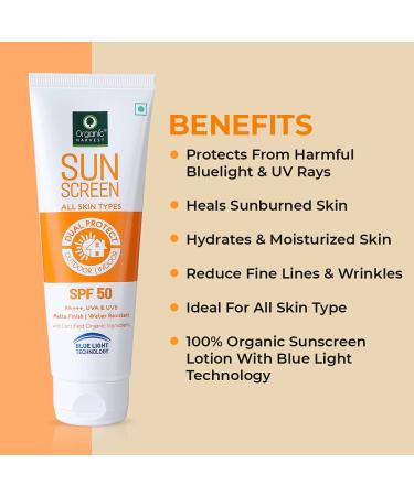 3-in-1 Organic Face Wash & Sunscreen SPF 50 Combo for All Skin Types - Paraben & Sulphate Free | 100% Natural 100gm Each - Buy Online on GoSupps.com