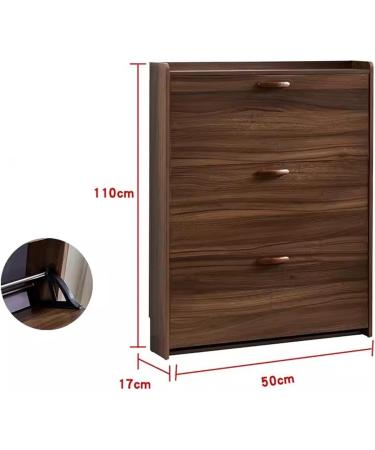 Stackable Shoe Storage Cabinet with 3 Flip Drawers Freestanding Shoe Organizer for Entryway Space Saving Narrow Shoe Rack Cabinet Rustic Brown Shoe (Color : A Size : 50x17x110cm) - Buy Online on GoSupps.com