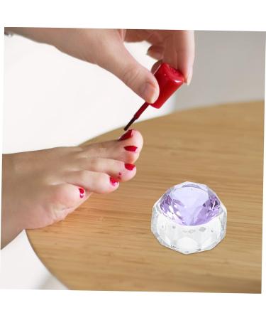 Housoutil Nail Art Crystal Cup To Go Plates with Lids Nail Salon Supply Crystal Nail Art Cup Manicure Dish Bowl Glass Nail Manicure Cup Purple White Crystal Liquid Powder - Buy Online on GoSupps.com