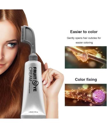 HASAIKA Plant Extract Hair Color Essence Natural Plant Fruits Hair Color Cream for Gray Hair Nourishing Hair Care Brown - Buy Online on GoSupps.com