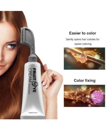 Natural Plant Extract Hair Dye Essence - Chestnut Brown Fruit Essence Hair Dyeing Comb for All Hair Types - Instant & Easy Application - Buy Online on GoSupps.com