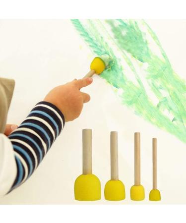 WAFJAMF 40-Piece Round Sponge Brush Set - Yellow Paint Tools for Kids - Buy Online on GoSupps.com