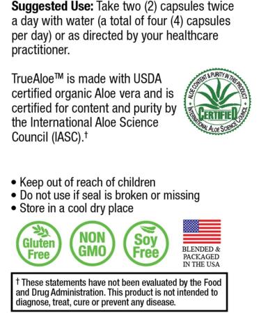 NatureCity True-Aloe 40,000mg Gel Capsules - 120ct (400mg Each) - Buy Online on GoSupps.com