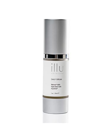illu Daily Serum Lightweight Firming Treatment with Matrixyl 3000 Argireline Apple Stem Cells & Hyaluronic Acid for Hydrated Smooth and Radiant Skin 1 Fl Oz (Pack of 1)