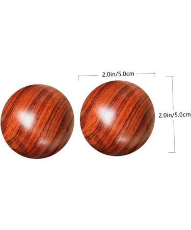 Frcolor Solid Wood Massage Ball - Deep Tissue Relief for Plantar Fasciitis | Handheld Foot Massager | Acupuncture Fitness Ball 5x5cm - Brown - Buy Online on GoSupps.com