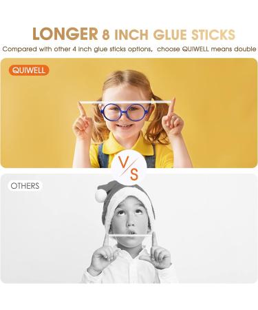 QUIWELL GL02 Mini Hot Glue Gun Kit with Carry Case | 40W Melt Glue Gun & 8 Long Colored Sticks | Ideal for Arts, Wood Projects, Home Repairs - Buy Online on GoSupps.com