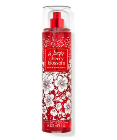 Bath & Body Works Winter Cherry Blossom Fine Fragrance Body Spray Mist 8 fl oz / 236 mL (Winter Cherry Blossom)