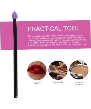 Balacoo 5pcs Silicone Eyeshadow Brush Creamy Eyeshadow Silicone Lip Applicator Make up Glitter Powder 13x1cm Purple - Buy Online on GoSupps.com
