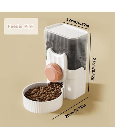 Automatic Cage Feeder | Small Animal Water Dispenser | Cat Food Dispenser | For Hamster Guinea Pig Rabbit Chinchilla Ferret Gerbil Pink feeder - Buy Online on GoSupps.com