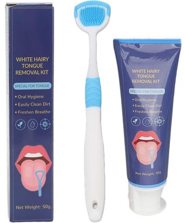 Buy 2-Piece Tongue Scraping Brush & Cleaning Gel Set for Bad Breath - Freshen Your Breath | International Shipping - Buy Online on GoSupps.com
