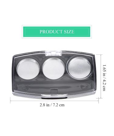 10pcs Empty Eyeshadow Pans Containers - Makeup Palette with 3 Grids for Girls - Buy Online on GoSupps.com