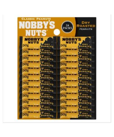 Nobby's Nuts Classic Dry Roasted Peanuts 24 x 50g x Case of 24