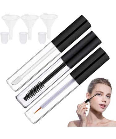 Empty Mascara Tube and Wand Mascara Containers Empty 3PCS 10ml Empty Lip Gloss Tubes Transparent Empty Eyeliner Tube with Rubber Inserts and Funnels for DIY Castor Oil - Buy Online on GoSupps.com