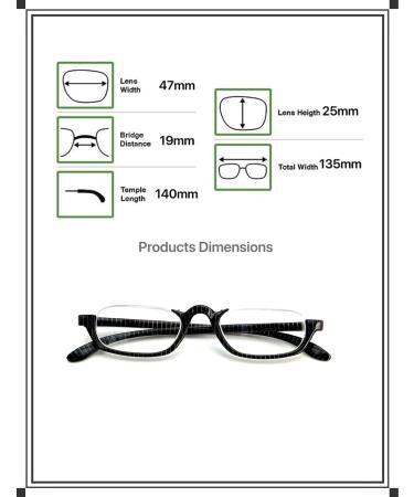 EZ Women & Men Reading Glasses - Blue Light Block Anti Eyestrain Slim Half Frame - Compact 2.5x Reader for Computer Use - Buy Online on GoSupps.com