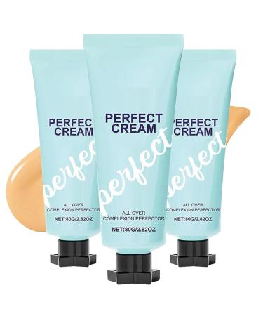 Perfecteur de teint int gral Fond de teint cr me CC longue tenue Teint waterproof et sans transfert(3pcs)