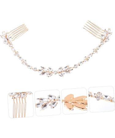 FRCOLOR Hair Decorative Comb 1pc Hair Comb Bride Flowers Alloy Decorate Blush Bridal Hair Clip - Buy Online on GoSupps.com