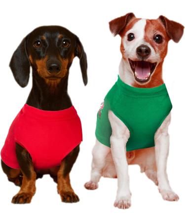 Buy XXL Christmas Dog Shirt | Funny Lightweight Pet Tank Top in Green & Red - Perfect for Holiday Celebrations! - Buy Online on GoSupps.com