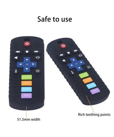 Silicone TV Control Teething Toy for Toddlers - Wear Resistant Baby Shower Gift (Black) - Buy Online on GoSupps.com