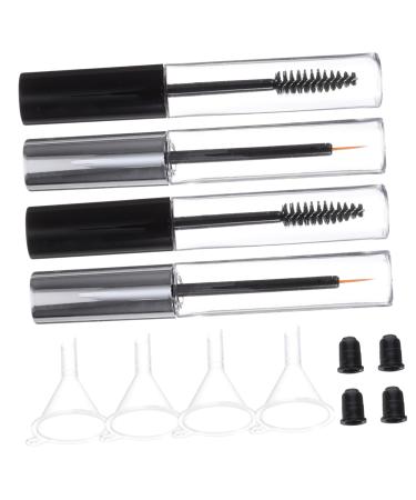 PAMINGONO 12 Pieces Pipettes Transfer Empty Bottle for Eyelash Eyeliner Boxwood Cosmetic Travel Containers Clear Mascara Empty Mascara Tube with Eyelash Wand Eyelash Cream Container Volume Mascara