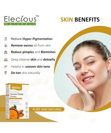 Kasturi Haldi Powder for Glowing Skin | 100% Natural Wild Turmeric for All Skin Types | Chemical-Free Manjal 3.5 Ounce - Buy Online on GoSupps.com