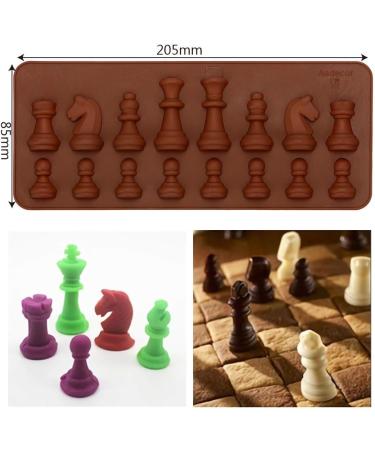 International Chess Silicone Candy Molds - 2Pcs Chess Piece Chocolate Mold for Epoxy Resin, Fondant, Clay & Wax Melt Crafting - Buy Online on GoSupps.com