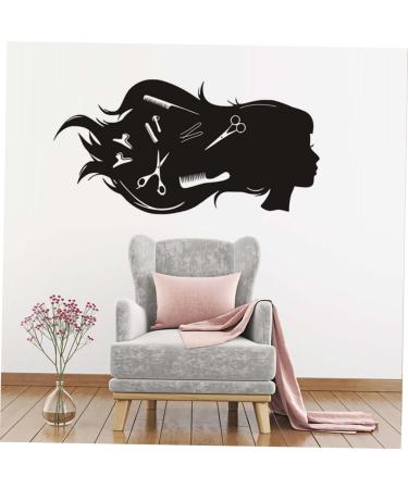 Gogogmee Self-Adhesive Wall Sticker Wall Sticker for Hair Salon Barber Shop Wall Decal Homedecor Wall Sticker for Salon Decoration for Home Hairdressing Wall Sticker Wall Decals - Buy Online on GoSupps.com