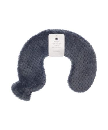 B4E Grey Neck and Shoulder Hot Water Bottle with Soft Popcorn Plush Cover| Neck and Shoulder Long Lasting Hot Water Bottle to Release Pain Headaches and Relax Muscles