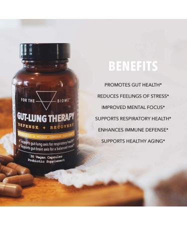 For The Biome Gut-Lung Therapy | All-in-One Prebiotic, Probiotic & Postbiotic | Clinically Proven Formula - 30 Count - Buy Online on GoSupps.com