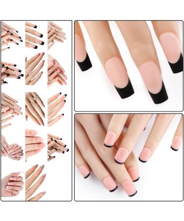 Ruarby Short Almond Press on Nail French Bowknot Fake Nail Acrylic False Nail Artificial Nail Glues on Nail for Womens Girls - Buy Online on GoSupps.com
