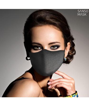 Sanso Nano Filter K-Pop 3 Layer Face Mask Breathable Washable Reusable Mask for Autumn & Winter Season - 100% Natural Cotton Made in Korea 1 count Dark Grey ( Winter Season) - Buy Online on GoSupps.com