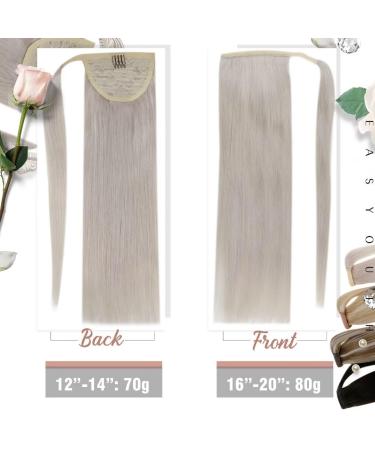 Easyouth 16-Inch Real Hair Ponytail Braids Extension - White Blonde - 80g #1000 - International Shipping Available - Buy Online on GoSupps.com