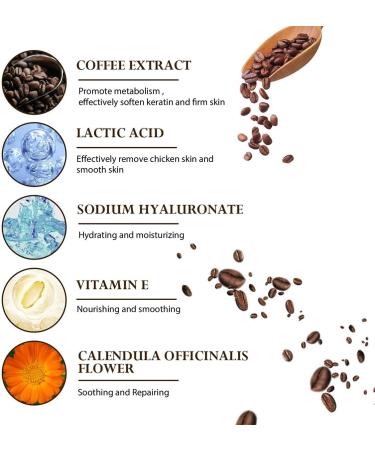 Coffee Scrub Body Scrub Cleansing Exfoliator Body Whitening Body Scrub Face Hands Feet (5pcs) - Buy Online on GoSupps.com