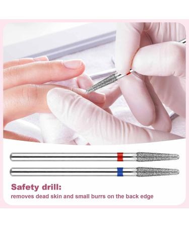 Lusofie 6 Pcs Diamond Carbide Cuticle Drill Bits Set for Professional Nail Care - 3/32 Cuticle Remover and Dead Skin Cleaner Tool - Buy Online on GoSupps.com