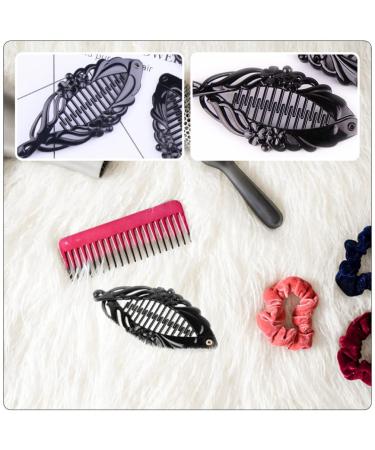 FRCOLOR Banana Hair Clips 6pcs - Flexible Hair Comb & Ponytail Holder for Women and Girls - Buy Online on GoSupps.com