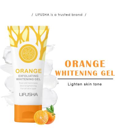 Brightening Scrub - Orange Body Scrub & Skin Exfoliator - Natural Moisturizing & Rejuvenating Body Scrub Undiluted Gentle Undiluted for Full Body Face Teksome - Buy Online on GoSupps.com