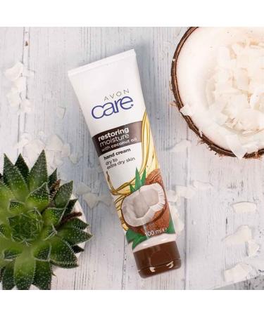 Buy 2 x Avon Care Restoring Moisture Hand Cream with Coconut Oil - 75 ml | Hydrating Hand Cream for Soft Skin | International Shipping Available - Buy Online on GoSupps.com