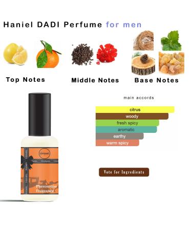 Haniel Men's Cologne: Spicy Wooded Sophistication - Orange Grapefruit Pepper Geranium Patchouli Cedar Vetiver Tranquil Balm - Long-Lasting Refreshing and Alluring Cologne for Men - Buy Online on GoSupps.com