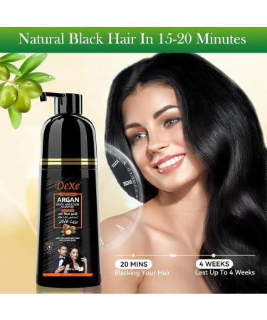 Shampoing instantan pour cheveux noirs 420ml - Shampoing de coloration semi-permanente pour cheveux naturels dure 30 jours formule action rapide pour hommes et femmes (Natural Black 420ML) Natural Black 420 ml (Lot de 1) - Buy Online on GoSupps.com