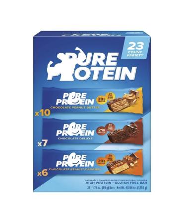 Pure Protein Bars Variety Pack 1.76 oz 23-count